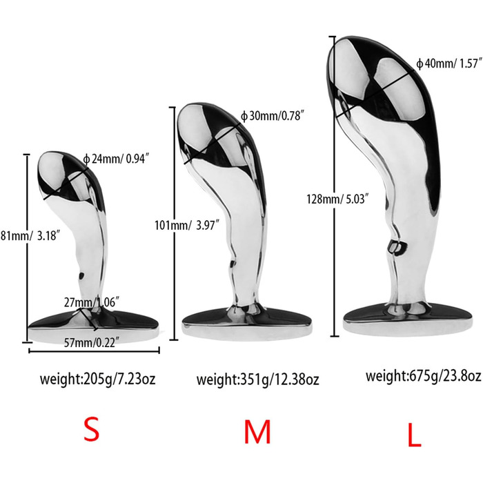 Анальний пробка Axcroo з нержавіючої сталі S/M/L з T-подібною основою, великий анальний дилататор, стимулятор простати, для чоловіків та жінок