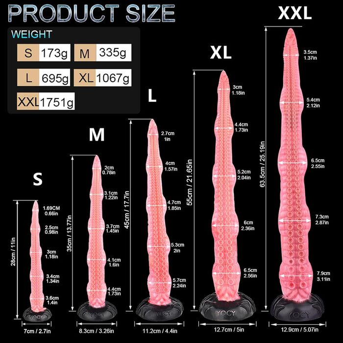 Анальний секс-іграшка HXLXW з довгим щупальцем, XXL - для жінок та чоловіків