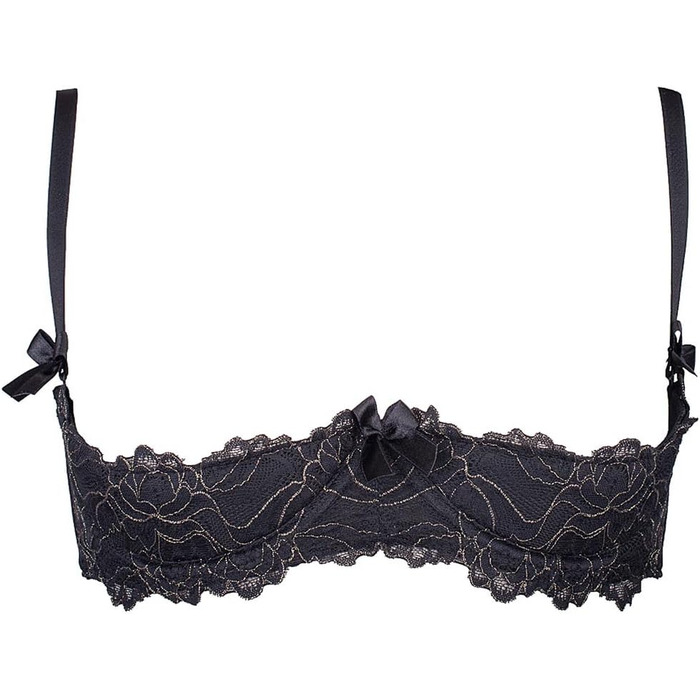 Axami V-5891 Meteorite Hebe BH: чорна мереживна бюстгальтер з регульованими бретелями, розмір EU 75E