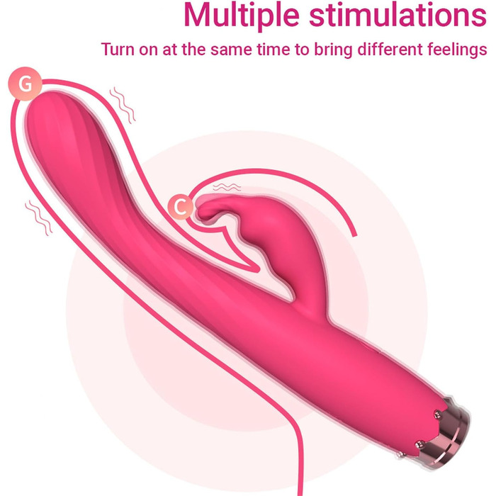 Вібратор для дорослих, пара, з 10 режимів вібрації, силіконовий, анальний та кліторальний, фіолетовий