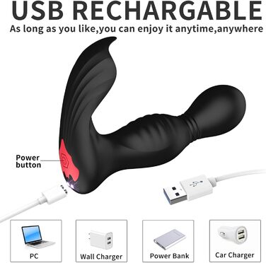 Вібратор для жінок G-Spot, 7 режимів, вібратор для клітора, анальний дildo для пар, чорний