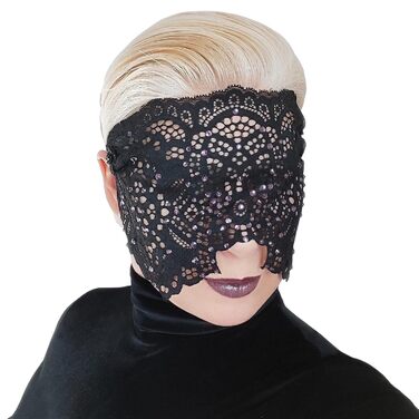 Ручна вишита мереживна маска на обличчя з камінням для жінок, чорна маска для маскараду, балу, карнавалу, весілля, бурлеску, косплею, Марді Гра (чорний колір з фіолетовим камінням)