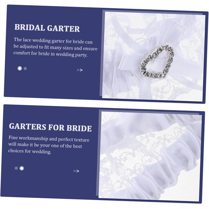 Набір мереживних стрічок для ніг (4 шт.) SHERCHPRY – аксесуари для весілля та урочистих подій, білі мереживні стрічки для ніг, 18x4 см