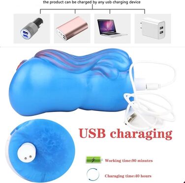 Масажер для тіла Lmgoc 2-в-1 з силікону, 697г, з формою рота монстра та реалістичною вагіною, 10 режимів вібрації, міні-вібратор для дорослих