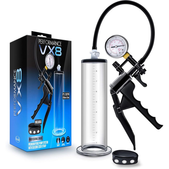 Преміум масажер для статевих органів Vx8, прозорий, універсальний розмір, 331385