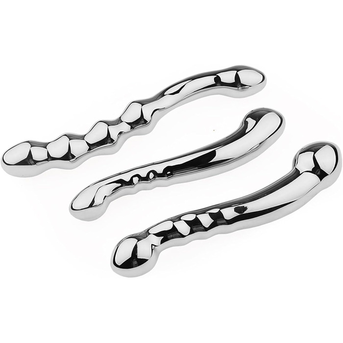 Анальні кульки з металу 3 стилі - анальний плъг, стимулятор G-точки, масажер простати, іграшки для дорослих (чоловіки/жінки)