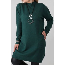 Жіночий світшот FEMIMODA oversize зеленого кольору, довжина нижче колін, розмір 42/44