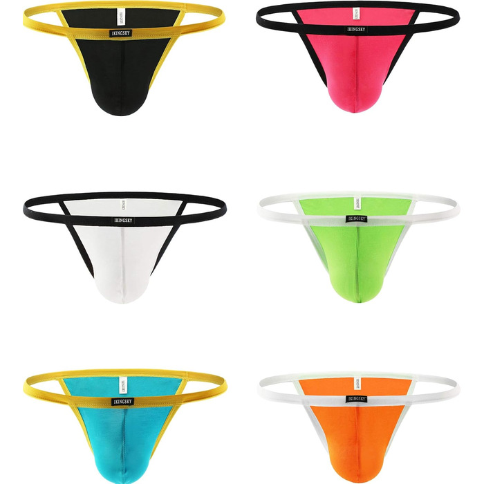 Сексуальні чоловічі труси iKingsky з модалю, підтягуючі, 6 штук, розмір M