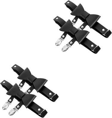 Кліп для шкарпеток Minkissy: регульований пояс для ніг, стрічка для штанів, металевий кільцевий ремінь, чорний (2 шт.)