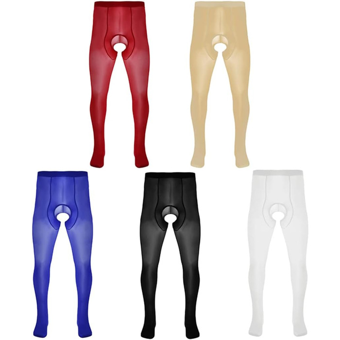 Чоловічі шкарпетки-колготки, сексуальна білизна, колготки з закритими пальцями та відкритим кроком, білий універсальний розмір