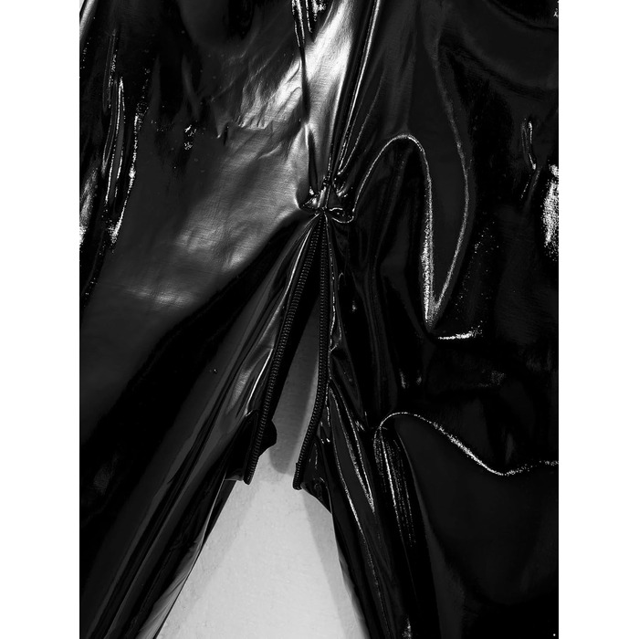 Боді жіноче лаковане Zaldita з довгим рукавом, комбінезон, еротична білизна, клубний одяг, чорний, XL