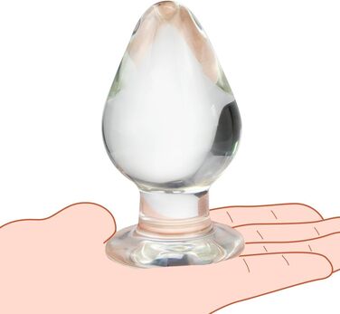 Анальний розширювач зі скляним конусом Kristall (6 см) для жінок та чоловіків