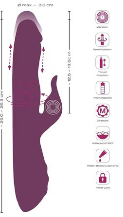 Javida Rabbit-Vibrator Lila - вібратор кролик 3,5 см, ліловий