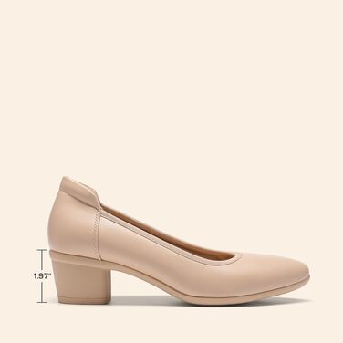Жіночі туфлі-човники Dream Pairs із закритим носком, бежеві (Nude), розмір 40.5 EU