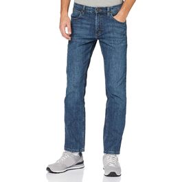 Чоловічі джинси Wrangler Straight Regular Fit середньої посадки, темно-сині (Blau Schwarz), розмір 34W/32L