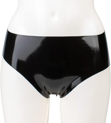 Латексний сліп з кроком (відкритий) - Rubberfashion, чорний, 0.4 мм, для жінок та чоловіків