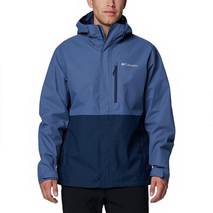 Чоловіча водонепроникна куртка Columbia Hikebound II, темно-сіра з синім (Dark Mountain/Collegiate Navy), розмір M