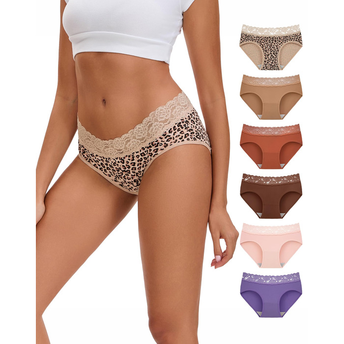 Слідки жіночі INNERSY бавовна з мереживом, зручні, гіпстер, комплект 6 шт. (44, 4 кольори Маяр/1 фіолетовий/1 леопард)