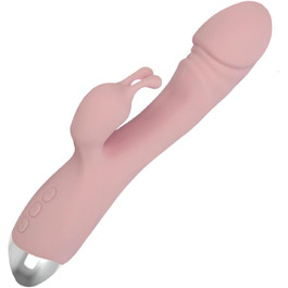 Вібратор для жінок: кліторальний та G-точковий, силіконовий кролик, 10 режимів вібрації, анальний дildo, реалістичний секс-іграшка, рожевий
