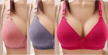 3 шт. комплект жіночий бюстгальтер без кісточок Push Up CSWH для спорту, йоги та фітнесу, повсякденного носіння