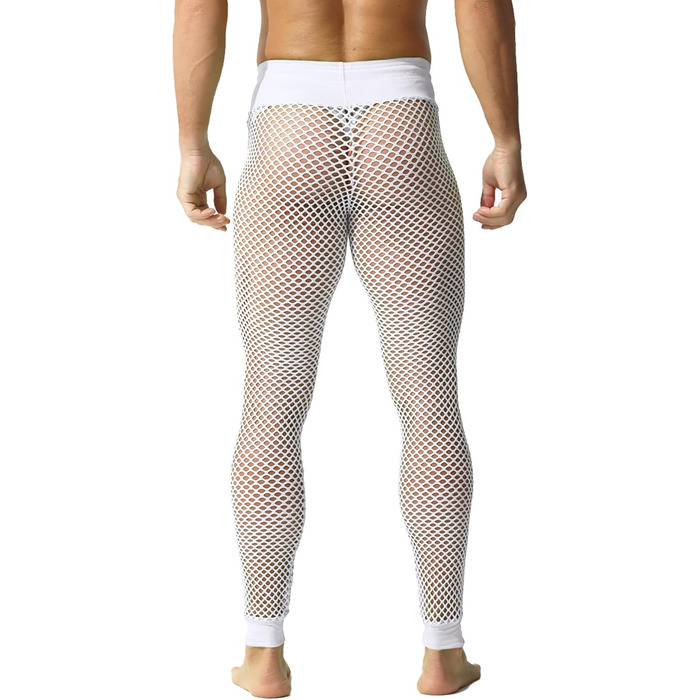 Чоловічі шорти YUFEIDA з сітчастого матеріалу, дихаючі, регульовані, спортивні лосини для чоловіків (Білий, M)