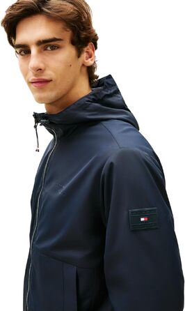 Чоловіча вітрівка Tommy Hilfiger з капюшоном, спортивна куртка (XS, Blue Desert Sky)