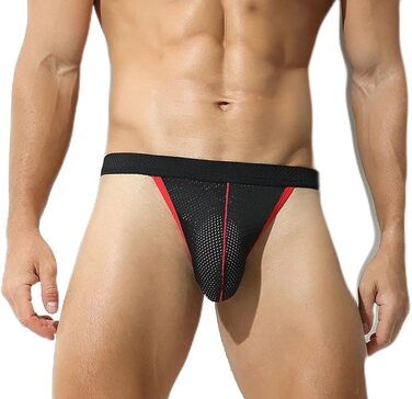 Сліп-труси для чоловіків Faringoto (S, чорний): Jockstrap, Tanga, G-String, чоловіча білизна