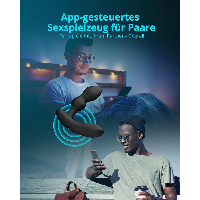 Lovense Edge 2: чоловічий анаплаг з пультом керування, вібрація простати, Bluetooth, 10000+ режимів, іграшки для дорослих