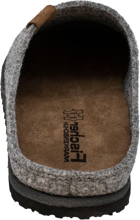 Чоловічі домашні капці з фетру Fischer Helge з шкіряною устілкою, сірі, розмір 42 EU