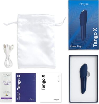 We-Vibe Tango X Bullet Вібратор для жінок: 8 режимів, 10 вібрацій, водонепроникний, синій (Midnight Blue) для подорожей