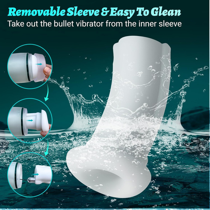 Вібратор для чоловіків з 9 вібраціями та функцією всмоктування, керування через додаток, LZYLWC