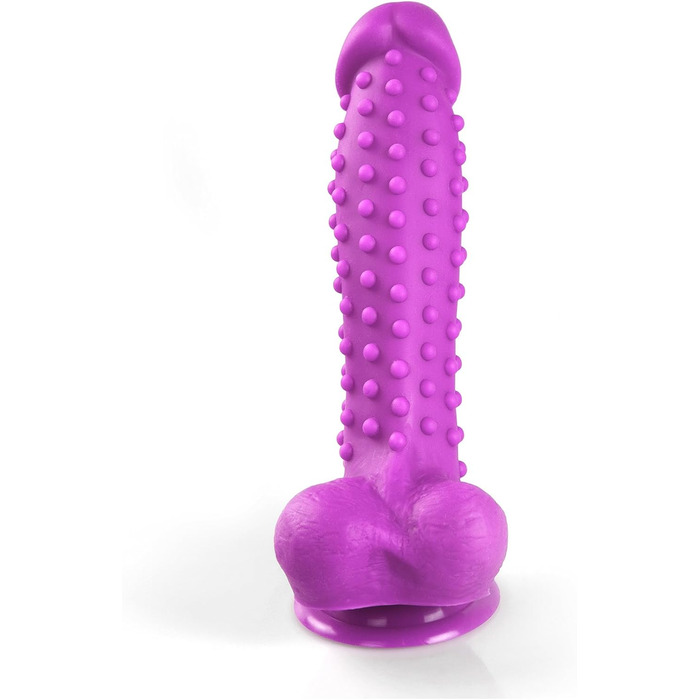 Силіконовий дилда 'CROCODILE' 23 см, фіолетовий, з міцним присоском
