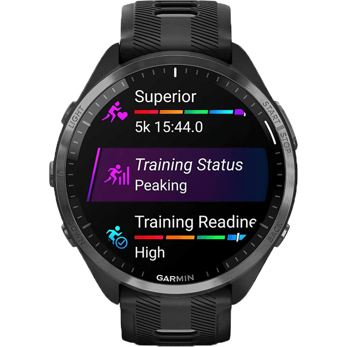 Смарт-годинник Garmin Forerunner 965 DLC Titan GPS, чорний/світло-сірий, унісекс