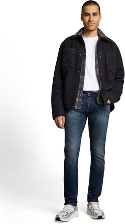 Чоловічі джинси Tom Tailor Piers Slim Fit, темно-сірий колір Dark Stone Wash, розмір 36W/32L