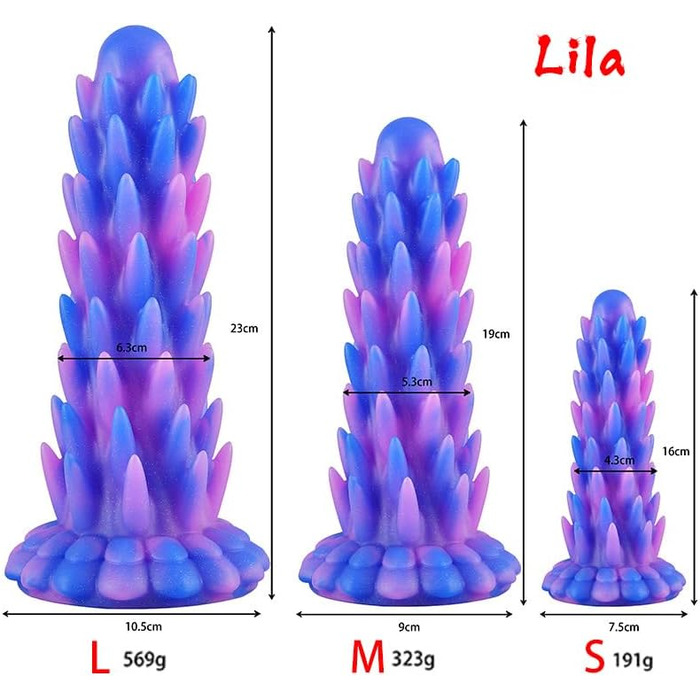 Анальний секс-іграшка Guspiun з широким гаком, силікон, чорний, L