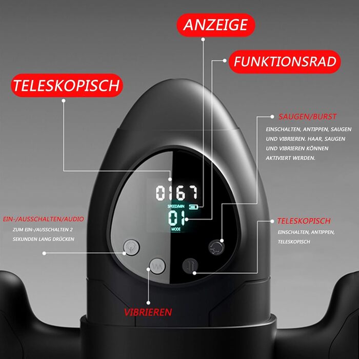 Електричний мастурбатор для чоловіків з телескопічною функцією та сукцією, 9 вібрацій. Іграшка для дорослих, для соло-використання