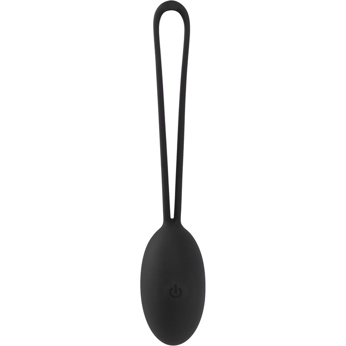 Vibro-яйце LUST Love Ball: 10 режимів вібрації, стимуляція, м'яка поверхня, з петлею, чорний