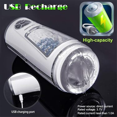 Автоматичний електричний мастурбатор для чоловіків з 10 режимами вібрації - секс-іграшка для чоловіків