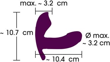 ORION Slip-Vibrator: Інтенсивний вібратор для жінок з G-точкою та кліторальним стимулятором, 10 режимів, пульт дистанційного керування, фіолетовий