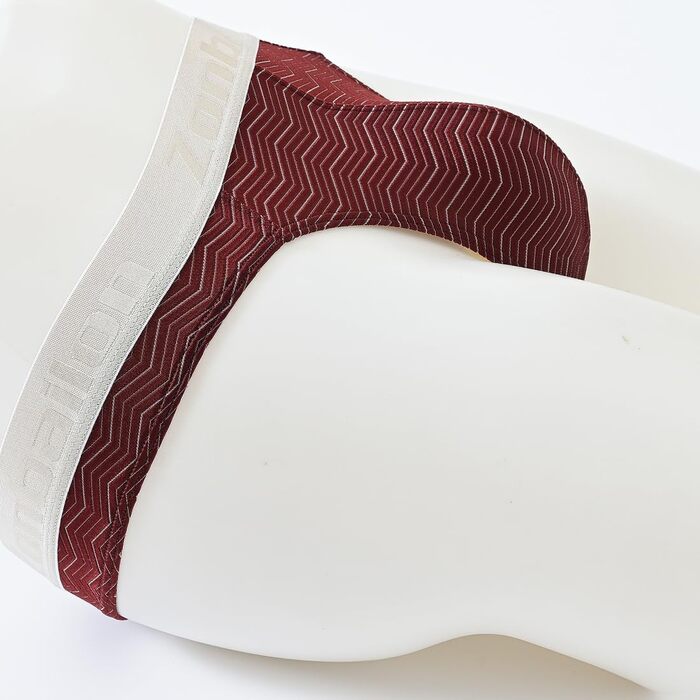 BIATWOWR чоловічі стрінги з відкритим верхом, сексуальна білизна, дихаюча та зручна, для чутливої шкіри, темно-червоно-біло-чорна (червоний, M)