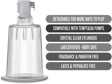 Вагінальна/Кліторальна помпа для жіночих інтимних процедур, силікон