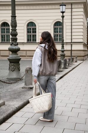 Сумка-шопер reisenthel shopper M — містка жіноча сумка та стильний аксесуар із водовідштовхувального матеріалу, колір Puffer Stone