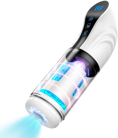 Електричний мастурбатор для чоловіків з функцією вібрації, всмоктування та обертання. Інтимна іграшка для чоловіків, вакуумна помпа, пеніспампер.