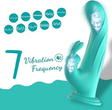 Вібратор для жінок NAIXBTY Rabbit з двома моторами, для стимуляції G-точки, силікон, водонепроникний, тихий, блакитний