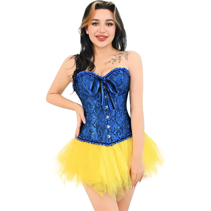 Корсет-топ Florales з квітковим принтом для жінок, великий розмір (XL), фіолетово-чорний колір