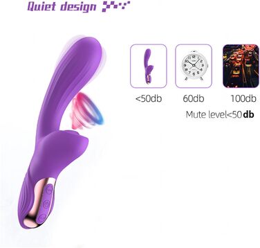 Вібратор для жінок Sexspielzeug Rabbit - 10 режимів, фіолетовий