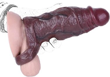 Сліп для пеніса з рідинного силікону з кільцем для яєчок, подовжувач пеніса для збільшення та затримки еякуляції. Інтим-іграшка для чоловіків.