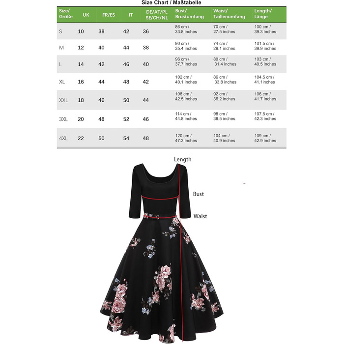 Жіноча сукня AXOE в стилі 60-х з рукавами 3/4 (XL)