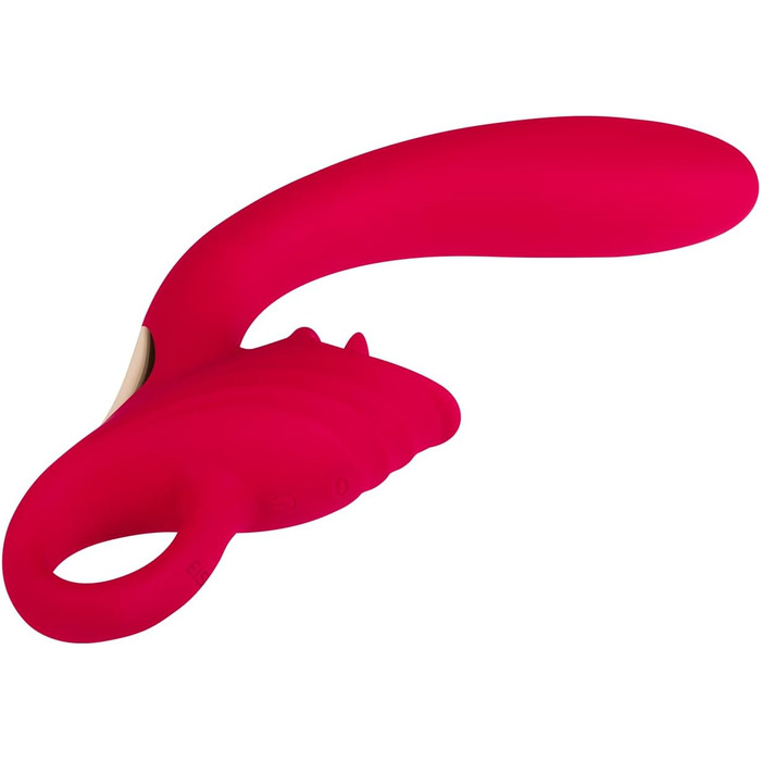 Вібратор EIS Silikon-Rabbit з масажером клітора, 21.5 см, водонепроникний (IPX7), акумуляторний, 2 мотори з 7 програмами вібрації, безпечний матеріал