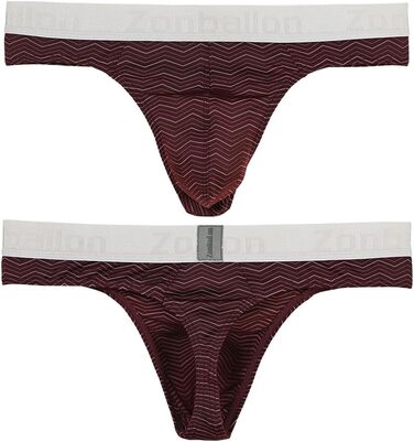 Чоловічі стрінги BIATWOWR з вирізом на спині - сексуальна, дихаюча та зручна білизна, темно-червоний, чорний, білий, 3XL